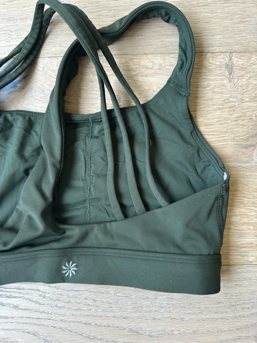 Athleta Train Free Sports Bra A-C Aspen Olive Small